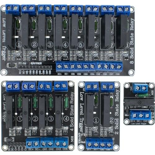 5V 1 2 4 8 Channel SSR G3MB-202P Solid State Relay Module 240V 2A Output with Resistive Fuse For ARDUINO Diy Kit