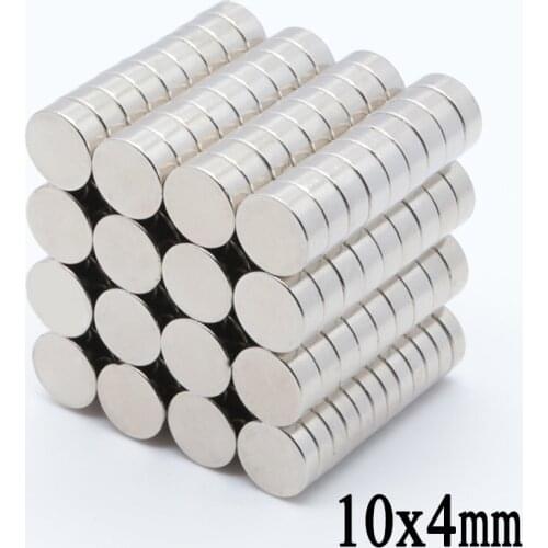 50pcs 10x4 mm N35 Small Round Magnets Super Strong Block Craft Rare Earth Neodynium Magnet 10mm x 4mm