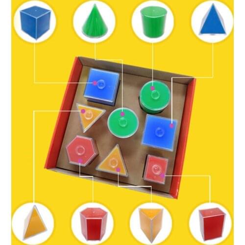 8pcs Geometric Model Disassemble Cube Cylinder Cone Toy Math Resources Learning Q6PD