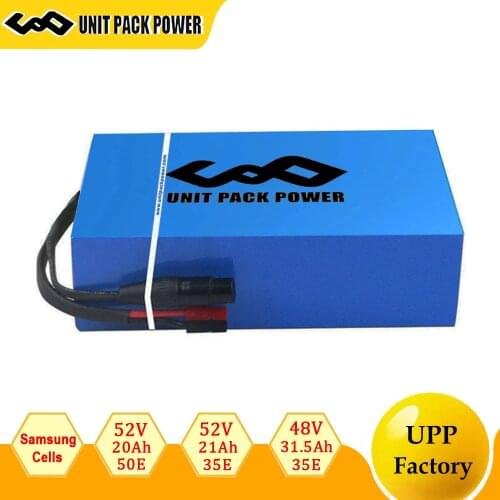 Super Range 52V20AH PVC Waterproof E-Scooters Batteries Samsung 5000mAH 48V21AH 48V31.5AH Battery Pack with 5A Fast Charger