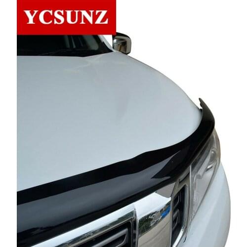Acrylic Car Bonnet Guard For Nissan Navara NP300 2015 2016 2017 2018 2019 Hood Deflector Bug Shield pickup accessories