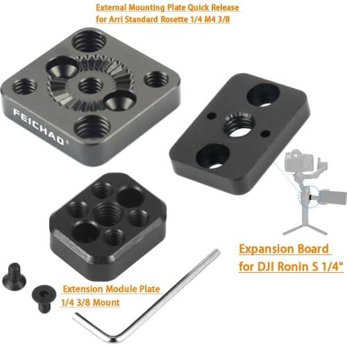 Aluminum Gimbal Extension Module Mount Plate Durable Adapter 1/4 3/8 Arri Rosette Monitor Handle Arm for Ronin S SC Stabilizer