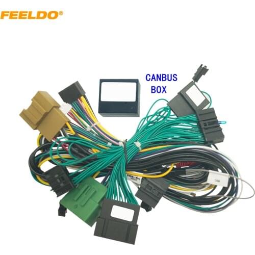 FEELDO Car Audio 16PIN Android Power Cable Adapter With Canbus Box For Chevrolet Cruze Buick Regal Verano Wiring Harness #HQ6558