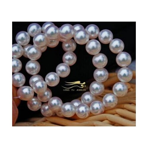 Free shipping noble jewelry classicAAA 10-11mm south sea round pearl necklace 14k