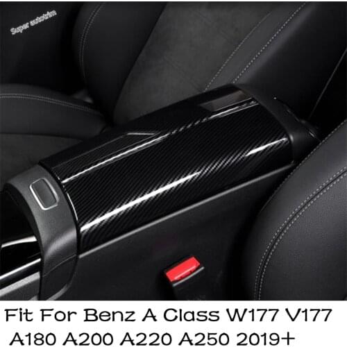 Center Armrest Box Cover Trim Sticker For Mercedes-Benz A Class W177 V177 A180 A200 A220 A250 2019 - 2021 Accessories Interior