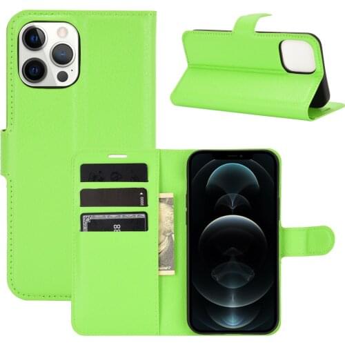 100pcs Litchi Flip Wallet Magnet Kickstand Case Leather Card Slot Cover For iPhone 13 Pro Max 12 Mini 11 XS XR X 8 7 6 Plus SE