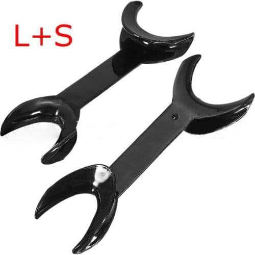 Black Dental Double-headed Hook T-Shape Intraoral Cheek Lip Retractor Dental Intraoral Mouth Expanders