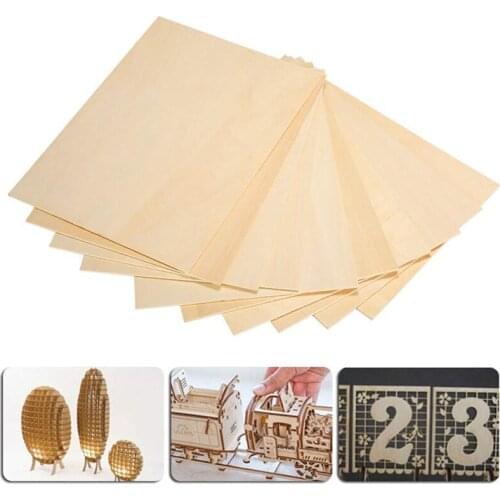 Wooden Plate for House Ship Craft Model DIY 300*300mm 450*300mm 5pcs/10pcs 2mm A4 Balsa Wood Sheets