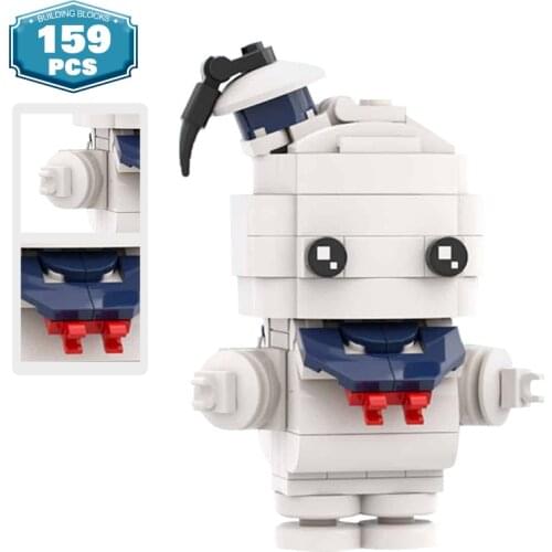MOC Ghost Hunting Team Figure Mummy Building Blocks Kit Sickle Cartoon Character Horror Brickheadz Bricks Toy For Child Gift