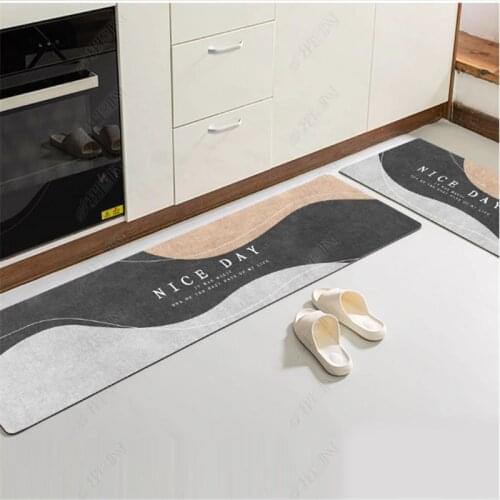 2pcs/sets Long Kitchen Mat Non-Slip Entrance Door Mat Bath Carpet Home Entrance Doormat Tapete Absorbent Floor Mat Kitchen Rugs