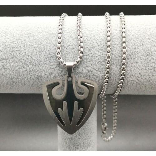 Cuban Chain Stainless Steel Necklace Heart-shaped Pendant Fashion Men Necklace Ladies Sweater Chain Jewelry Birthday Party Gift