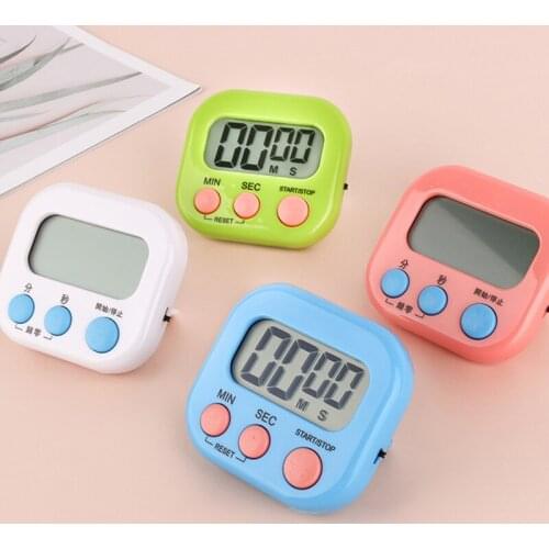 Kitchen Multi-Function Magnetic LCD Digital Positive And Negative Countdown Timer Reminder Large Screen Electronic Timer