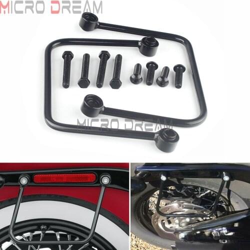 Motorcycle Rear Gloss Black Saddlebag Support Brackets Set For Harley Softail FLSL FXBB Street Bob Slim 2018-2021 # 90201777