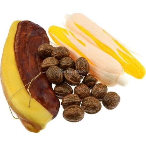 Gresorth Fake Corn Bacon Preserved Meat Walnuts Set Artificial Lifelike Fruit Food Vegetable Realistic Food Kitchen Toy