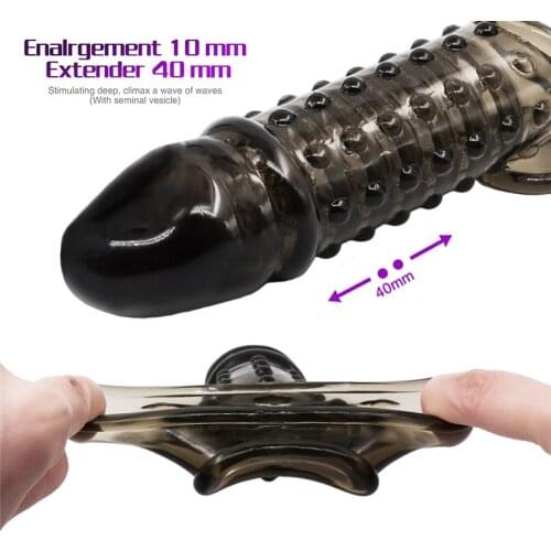 Adult Peni Sleeve Adjustable Silicone Dildo Ring Reusable Condom Peni Extender Delay Lasting Help Erection Sex Toys Shop For Men