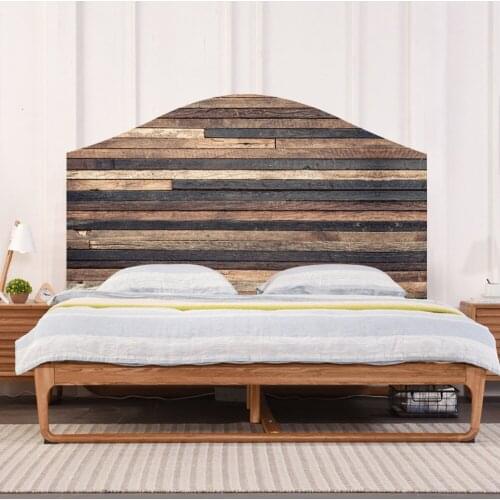 New style retro old wood creative bedside stickers imitation wood decoration wall sticker bedroom background wall