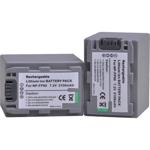 NP-FP90 2100mAh NPFP90 Battery for Sony DCR-HC30 40 43E 85 94E 96 DCR-SR30 60E 70E 80E 100 Camcorders as NP-FP30 FP50 FP60 FP70