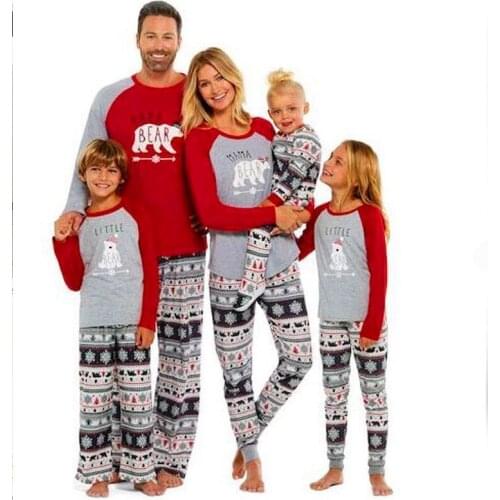 Family Matching Christmas Pajamas Set Xmas Women Man Baby Kids Hooded Sleepwear Nightwear 2017 Fashion New Years Cute PJS Set