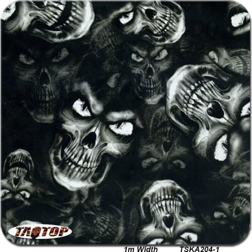 ITAATOP 1m Width TSA204-1 10Sq Skull Film Transfer Hydrographic Films Hydro Printing Film Water Transfer Printing Film