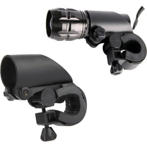 Portable Cycling Bike Bicycle Light Lamp Stand Holder Rotation Grip LED Flashlight Torch Clamp Clip Mount Bracket Accessories ED