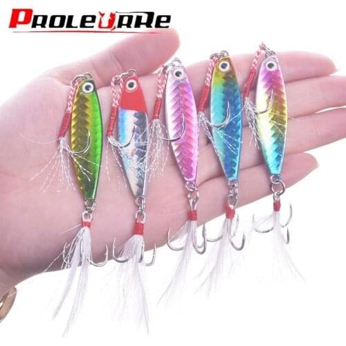 New 7g 10g 16g 20g Metal Cast Jig Spoon Shore Casting Jigging Lead Fish Sea Bass Fishing Lure Artificial Bait Winter Tackle