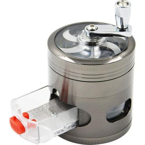 Manual Ceramic Coffee Grinder Hand Grinder with Drawer 4 Layers Detachable Handmade Coffee Bean Clear Top Metal Kitchen Tools