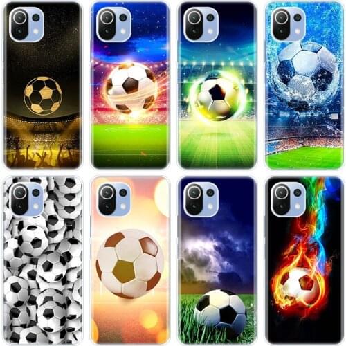 Football Soccer ball Silicone Case for Xiaomi Mi POCO X3 NFC M3 F3 11X 11i 11 Ultra Note 10 S 10i 10T Pro 11 Lite 5G Soft Cover
