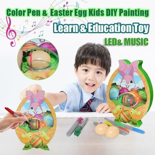 Led&music Electrical Diy Painting Color Eggs Toy Kids Easter Eggs Education Toys Toys For Children Juguetes Zabawki Игрушки
