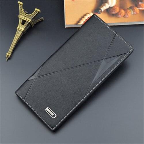 Mens Wallet Slim Thin Youth Soft Clutch Wallet Long Credit Card Holder Fashion Coin Purses Cartera Hombre Billetera Hombre 2021