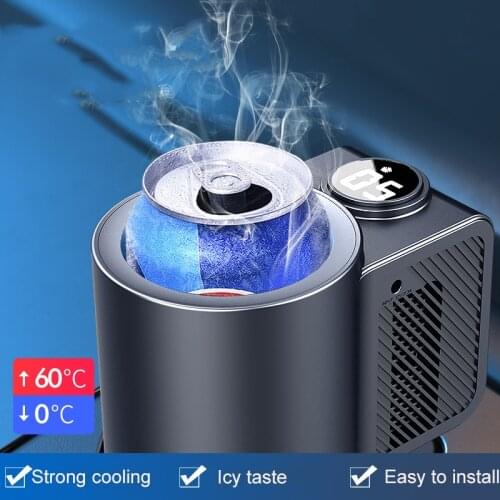 12V Touch Screen Cooling Beverage Drinks Cans Smart Car Cup Holder Cooler Warmer Auto Cup Drink Holder for Camping Travel 2021