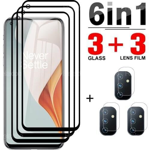 6-in-1 Protective Tempered Glass On The For Oneplus 8T 9 Screen Protector For Oneplus 9R Nord Nord N10 5G Phone Camera Lens Film