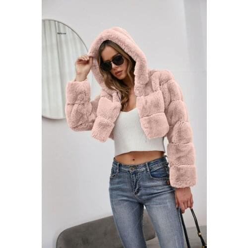 Women Faux Fur Coat Autumn Winter Fluffy Warm Plush Teddy Jackets Fashion Long Sleeve Lapel Fur Coats Overcoat Ladies Outerwear
