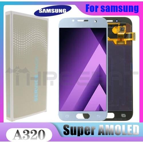 4.7'' A320F LCD For SAMSUNG Galaxy A3 2017 A320 A320f LCD Display Touch Screen Digitizer Assembly Replacement SUPER AMOLED LCD