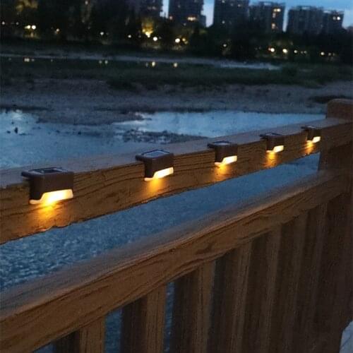 1/4/10/20pcs Terrace Garden Yard Stair Light Solar Waterproof Outdoor Waterproof LED Stair Fence Decorative Light