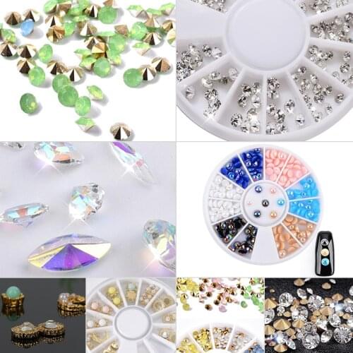 1 Box Colorful 3D Jelly Acrylic Wheel/Resin Nail Stickers Decoration DIY Nail Art Jewelry Rhinestones Manicure Tools TSLM1