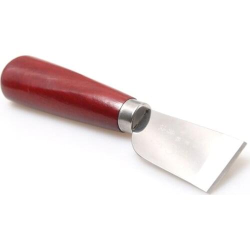 1pcs DIY Leathercraft Tool Wooden Handle Stainless Steel Leather Cutting Knife