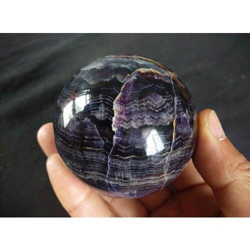1pcs Natural Fluorite Quartz Crystal Polished Sphere Ball Healing 60mm