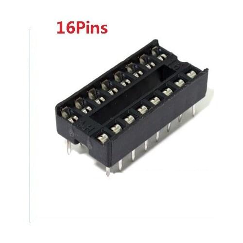 16P IC socket DIP 16 DIP-16Pins seat microcontroller socket 10pcs/lot