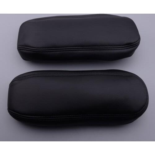 2pcs Black Microfiber Leather Seat Armrest Cover Fit for Ford F250 F350 Excursion Lariat 1999 2000 2001 2002 2003 2004-2006 2007