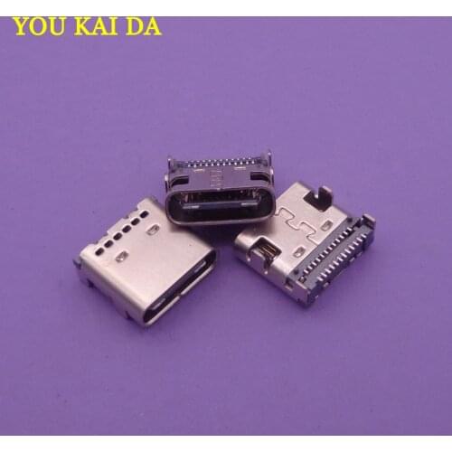 2pcs/lot 24 pin Type C USB Female Jack C micro USB Power jack socket Connector Charge charging Dock port Plug replacement repair