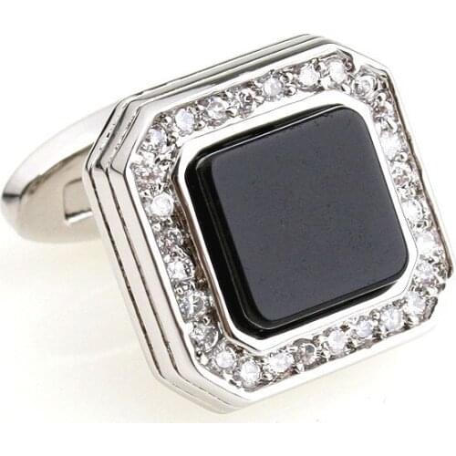 3pairs/lot Top Crystal Cuff Button Factory Supply anti-oxidation Cuff Button Cufflinks abotoadura