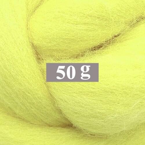 50g Merino Wool Roving for Needle Felting Kit, 100% Pure Felting Wool, Soft, Delicate, Can Touch the Skin (Color 10)