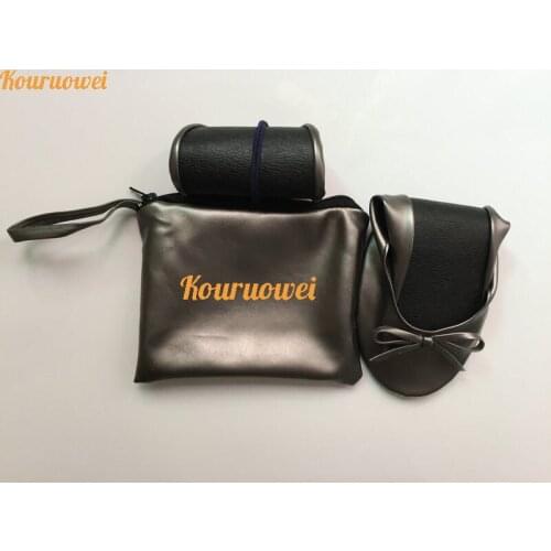 Free Shipping ! Nice comfortable candy pink foldable flats folding ballerina shoes with customized logo