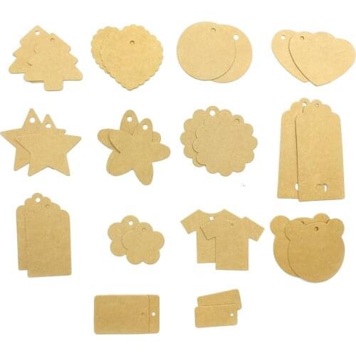 100Pcs Kraft Paper Tag Gift Card Clothing Hanging Wedding Party Decor Supplies High Quality Luggage Baking Decorative Cards DIY