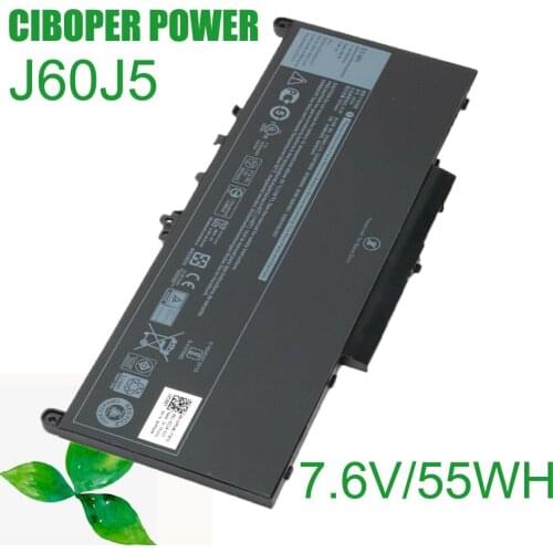 Ciboper Power Original New Replacement Laptop Battery J60J5 7.6V 55Wh for E7270 E7470 R1V85 MC34Y 242WD J60J5