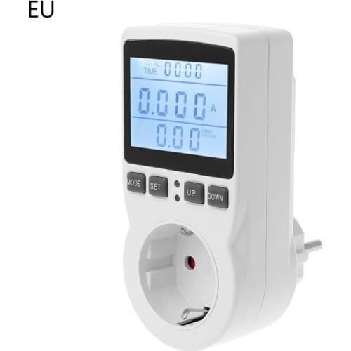 Digital Power Meter Socket EU/US/UK Plug Energy Meter Current Voltage Watt Electricity Cost Measuring Monitor Power Outlet