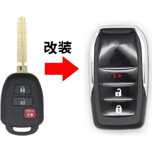 DAKATU With Logo 3 Buttons For Toyota Prius RAV4 Camry Corolla Car Remote Control Modified Folding Key Shell Cover Fob Flip Key