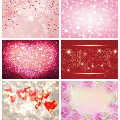 Laeacco Valentines Day Light Bokeh Starlike Love Hearts Fairytale Scene Photo Backdrops Photography Background For Photo Studio