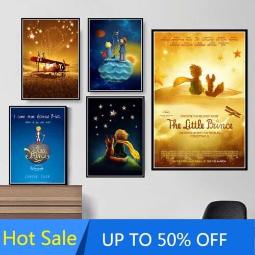 The Little Prince Movie Canvas Painting Catoon Rose Fox Alien Poster and Prints Wall Art Picture for Room Decoration Home Decor