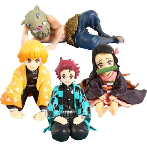 Demon Slayer Kamado Nezuko Tanjirou Hashibira Inosuke Zenitsu Agatsuma Mini PVC Figure Model Toy